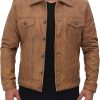 decrum leather jacket for men real lambskin vintage trucker mens leather 5 1