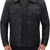 decrum leather jacket for men real lambskin vintage trucker mens leather 9