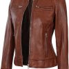 decrum leather jackets for women cafe racer style casual and trending 20