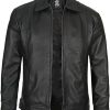 decrum mens leather jacket real lambskin classic vintage style leather 12