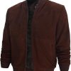 decrum mens suede jacket real leather b2 bomber flight jackets for men 7 1