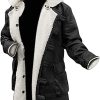 decrum shearling leather trench coat mens real lambskin long leather jacket 3 1