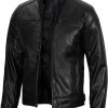 decrum vegan leather jacket men casual cafe racer mens sustainable leather 1 1